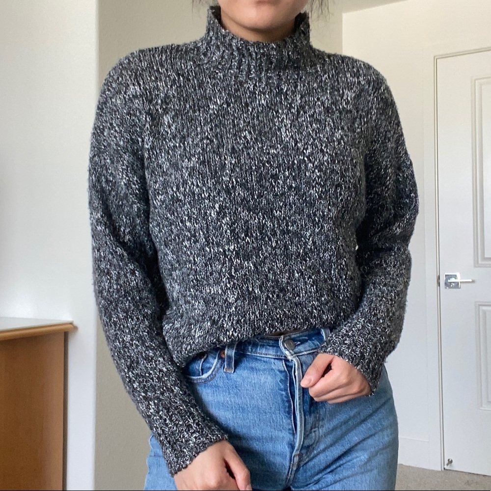 Grey Turtleneck Sweater